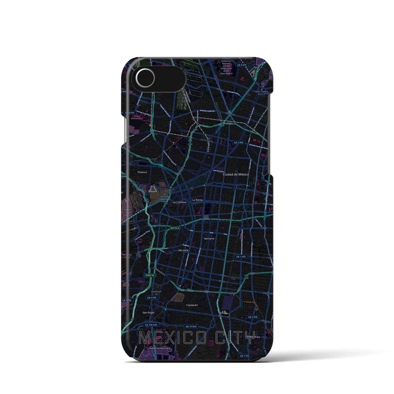 【メキシコシティ(メキシコ)】地図柄iPhoneケース(バックカバータイプ)