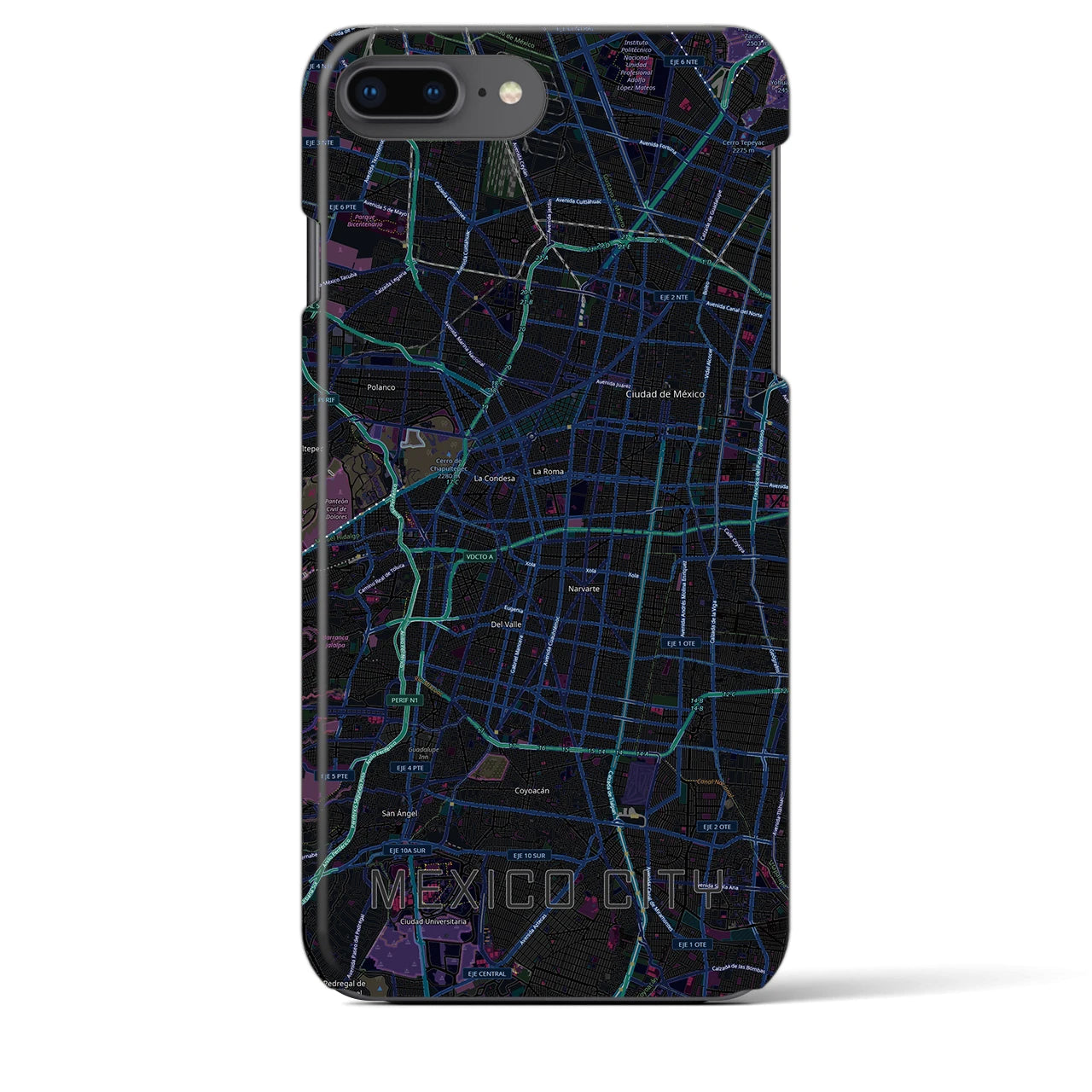 【メキシコシティ(メキシコ)】地図柄iPhoneケース(バックカバータイプ)