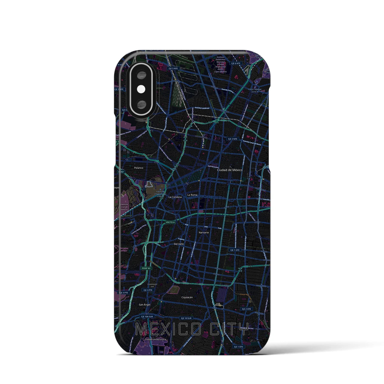 【メキシコシティ(メキシコ)】地図柄iPhoneケース(バックカバータイプ)