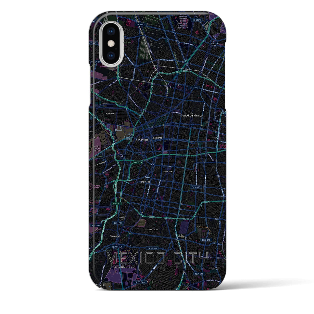 【メキシコシティ(メキシコ)】地図柄iPhoneケース(バックカバータイプ)