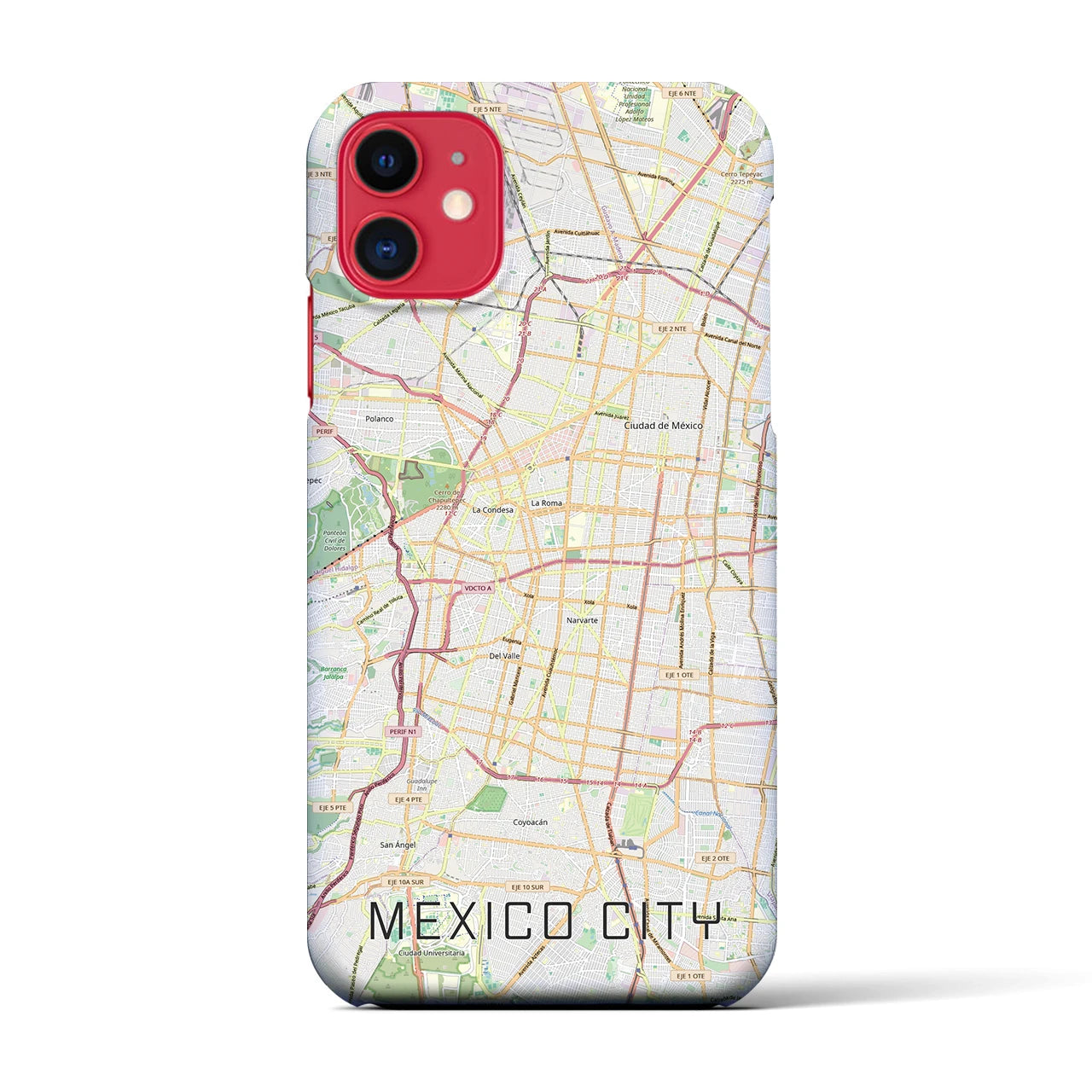 【メキシコシティ(メキシコ)】地図柄iPhoneケース(バックカバータイプ)