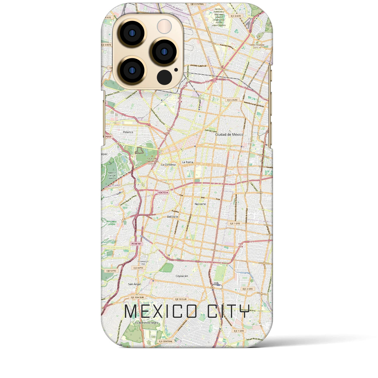 【メキシコシティ(メキシコ)】地図柄iPhoneケース(バックカバータイプ)