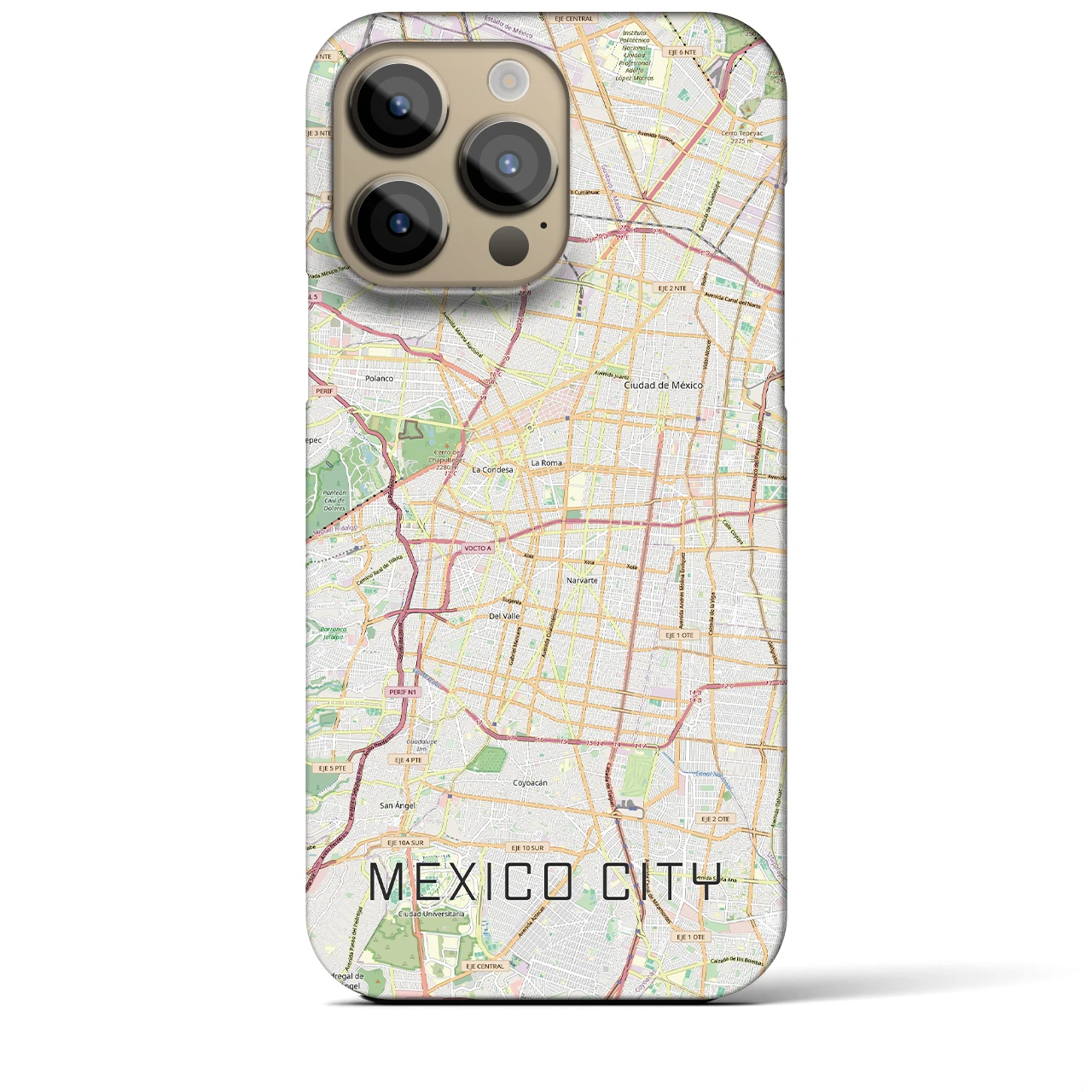 【メキシコシティ(メキシコ)】地図柄iPhoneケース(バックカバータイプ)
