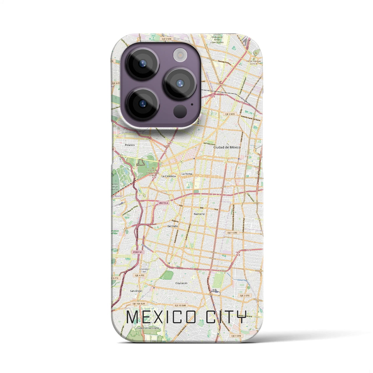 【メキシコシティ(メキシコ)】地図柄iPhoneケース(バックカバータイプ)