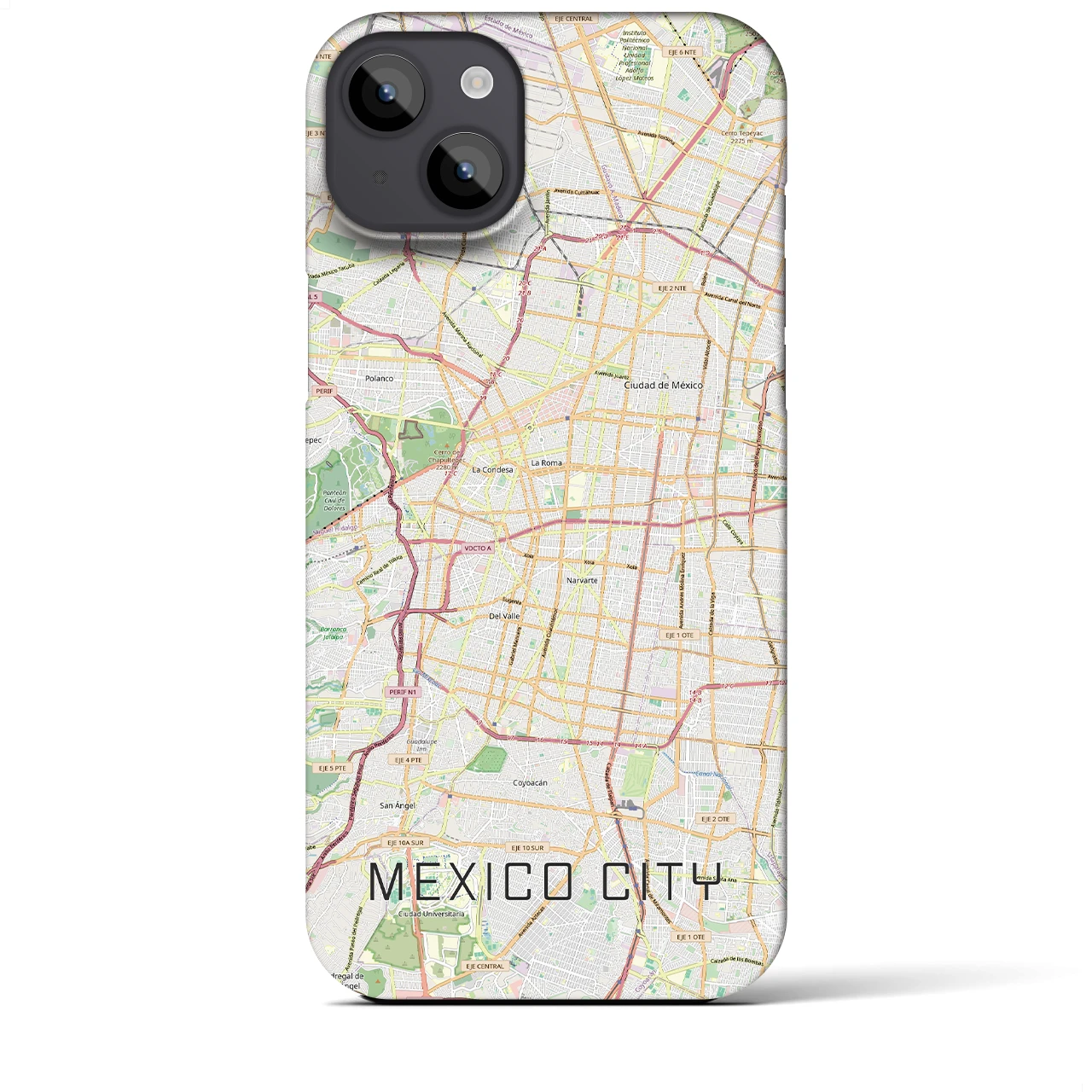 【メキシコシティ(メキシコ)】地図柄iPhoneケース(バックカバータイプ)