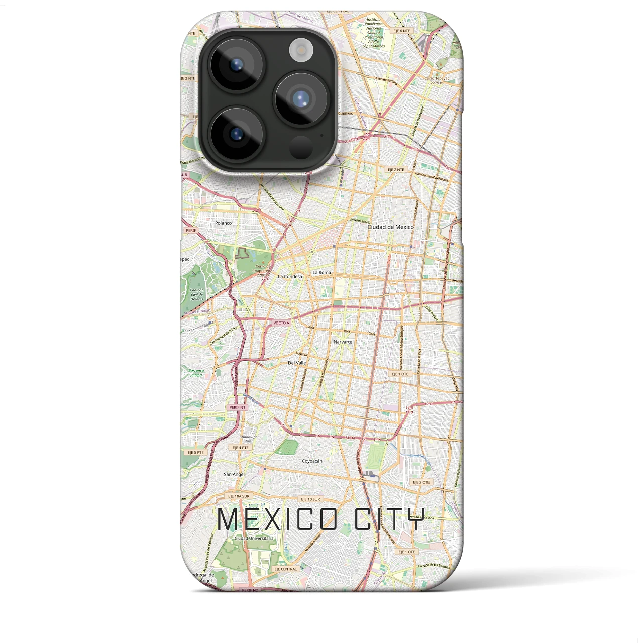 【メキシコシティ(メキシコ)】地図柄iPhoneケース(バックカバータイプ)