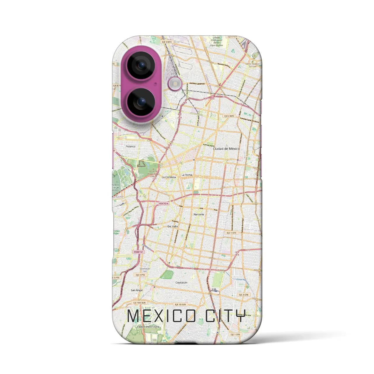 【メキシコシティ(メキシコ)】地図柄iPhoneケース(バックカバータイプ)