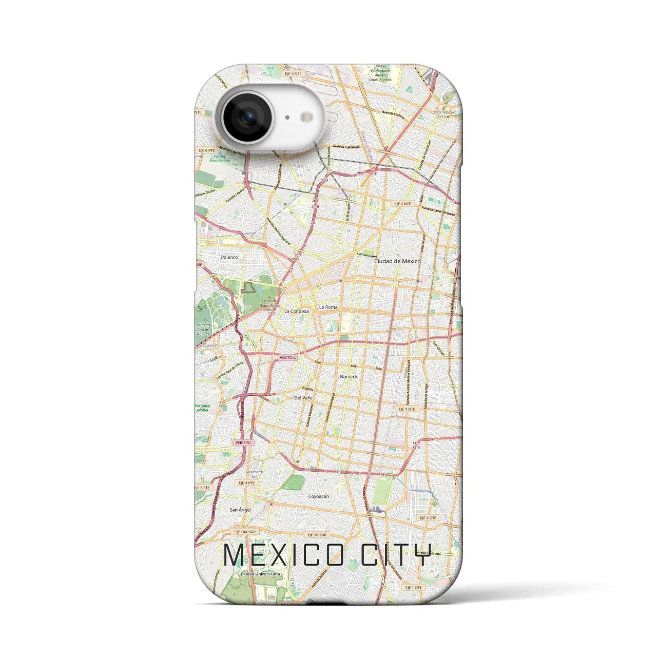 【メキシコシティ(メキシコ)】地図柄iPhoneケース(バックカバータイプ)
