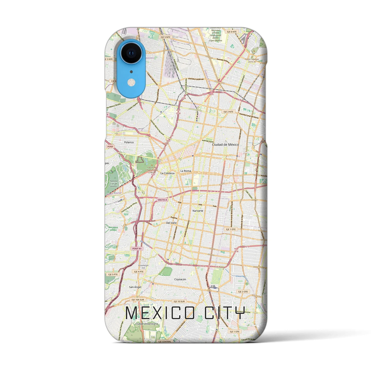 【メキシコシティ(メキシコ)】地図柄iPhoneケース(バックカバータイプ)