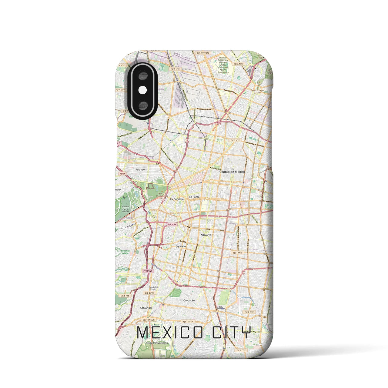 【メキシコシティ(メキシコ)】地図柄iPhoneケース(バックカバータイプ)