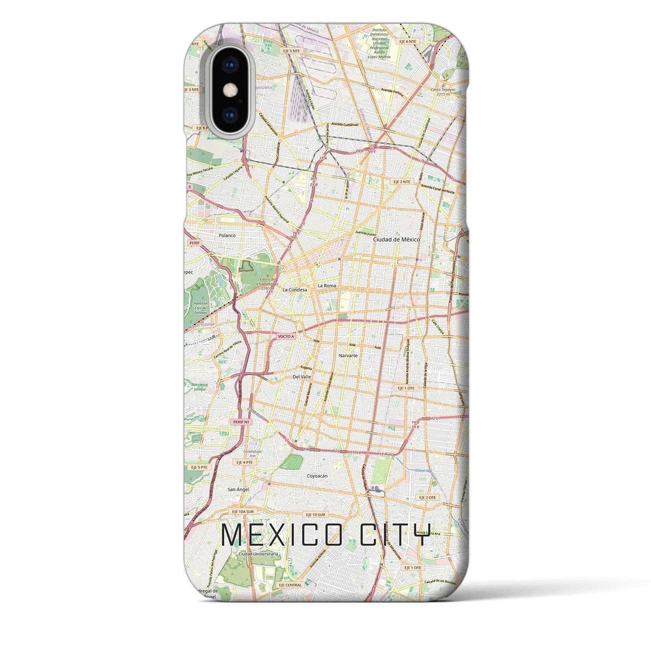 【メキシコシティ(メキシコ)】地図柄iPhoneケース(バックカバータイプ)