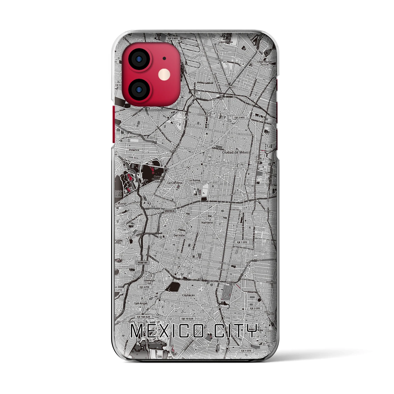【メキシコシティ(メキシコ)】地図柄iPhoneケース(クリアタイプ)