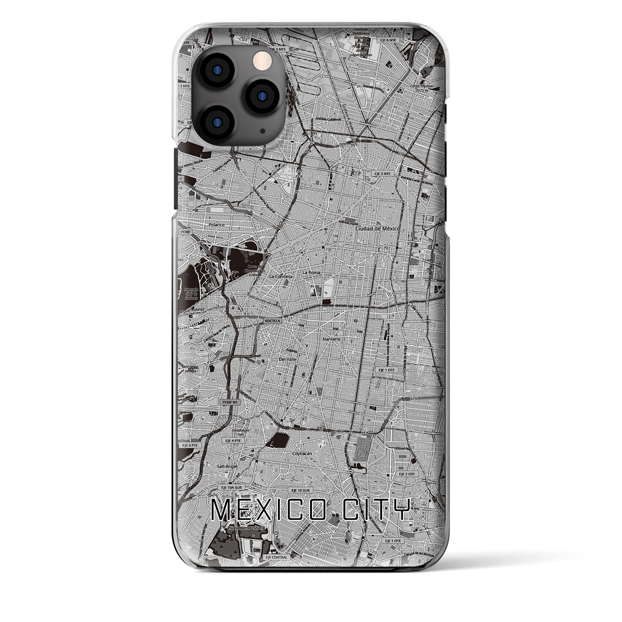 【メキシコシティ(メキシコ)】地図柄iPhoneケース(クリアタイプ)