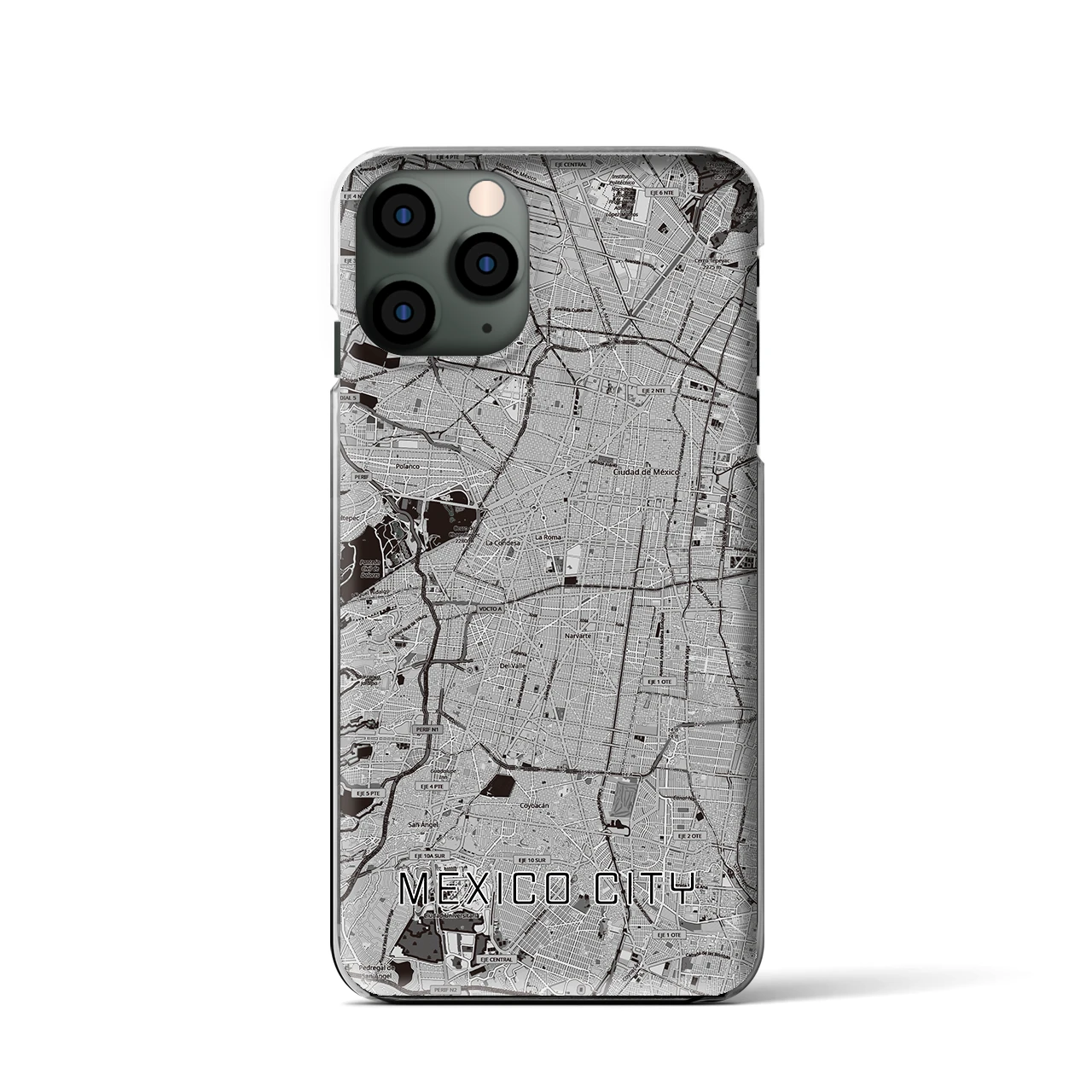 【メキシコシティ(メキシコ)】地図柄iPhoneケース(クリアタイプ)
