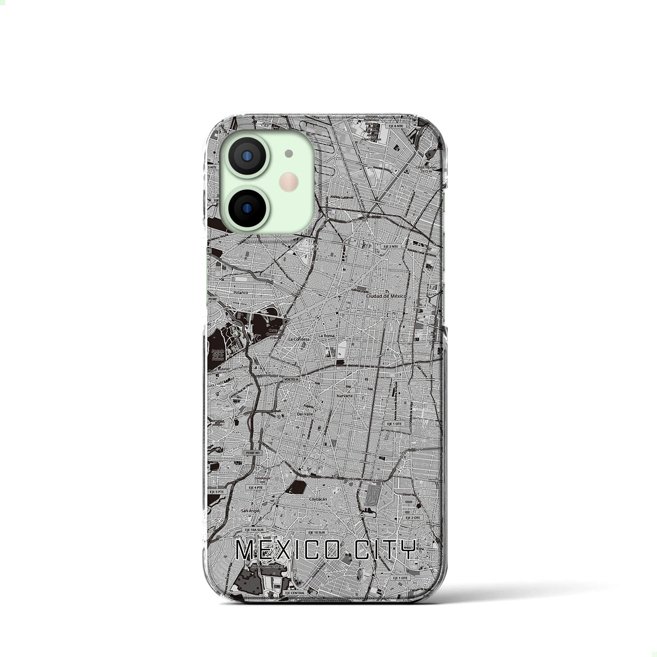 【メキシコシティ(メキシコ)】地図柄iPhoneケース(クリアタイプ)