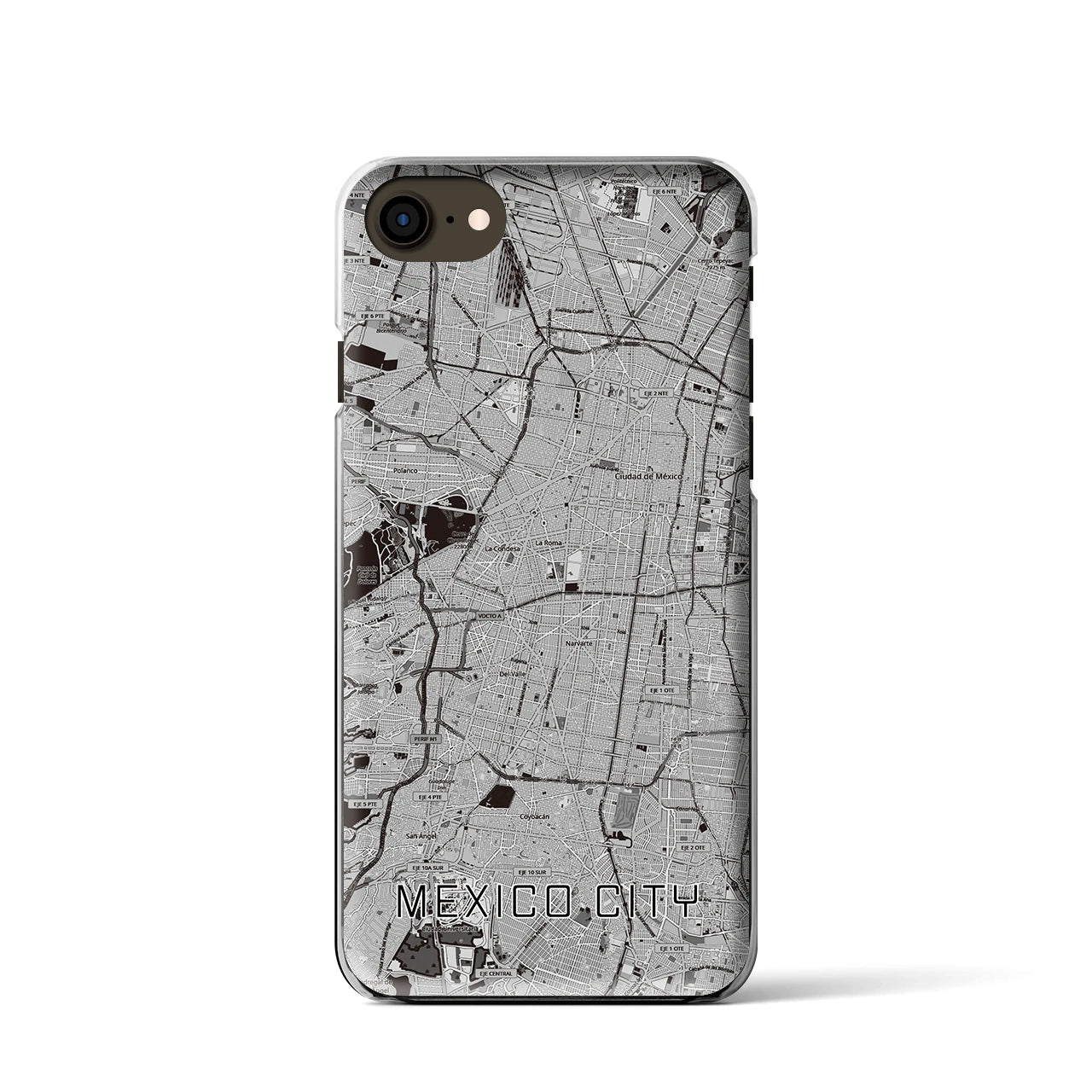 【メキシコシティ(メキシコ)】地図柄iPhoneケース(クリアタイプ)