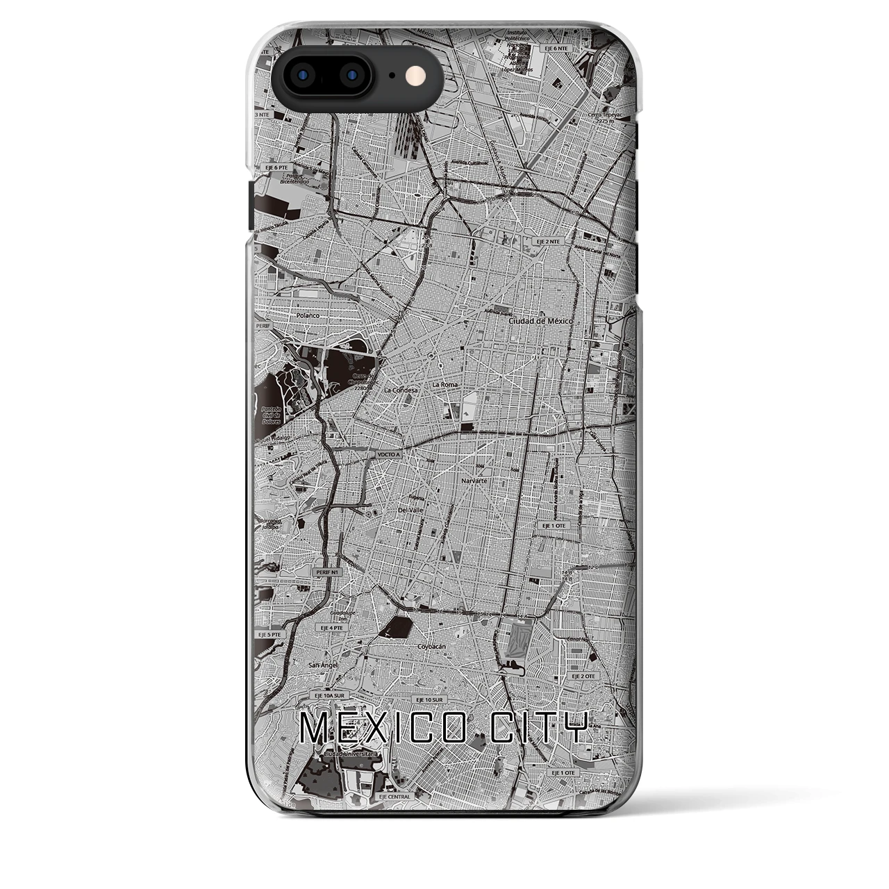 【メキシコシティ(メキシコ)】地図柄iPhoneケース(クリアタイプ)
