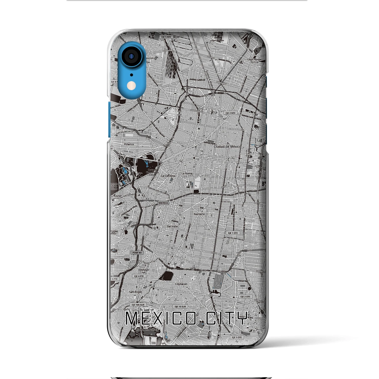 【メキシコシティ(メキシコ)】地図柄iPhoneケース(クリアタイプ)