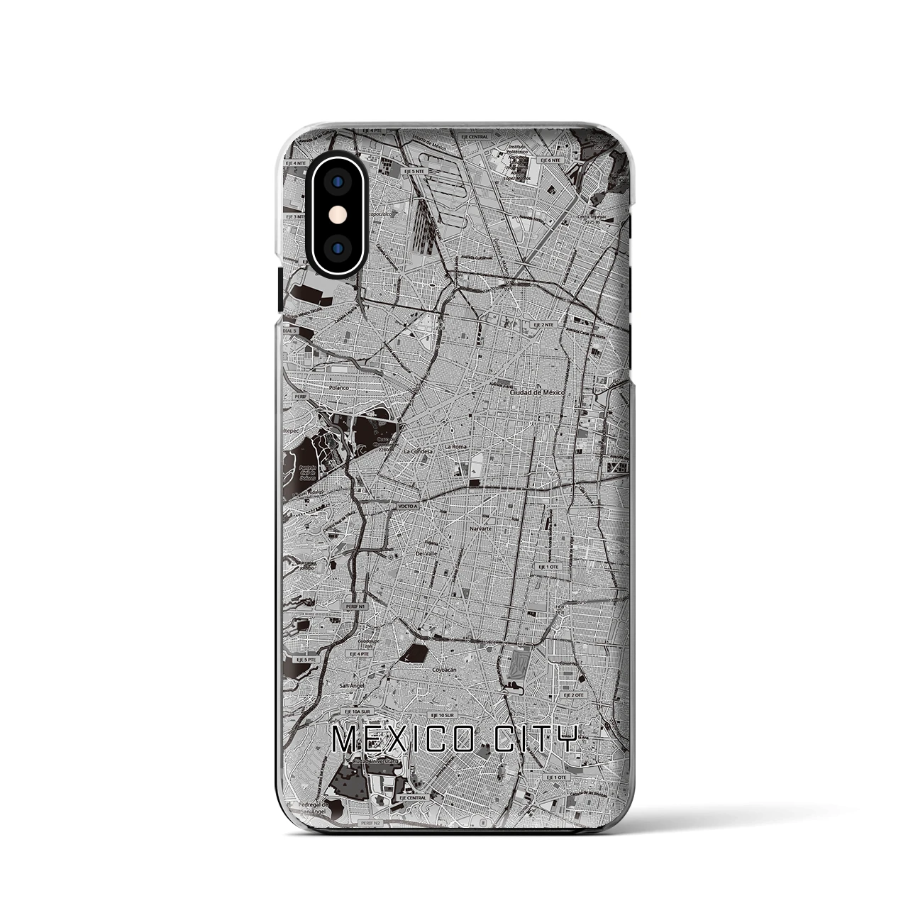 【メキシコシティ(メキシコ)】地図柄iPhoneケース(クリアタイプ)