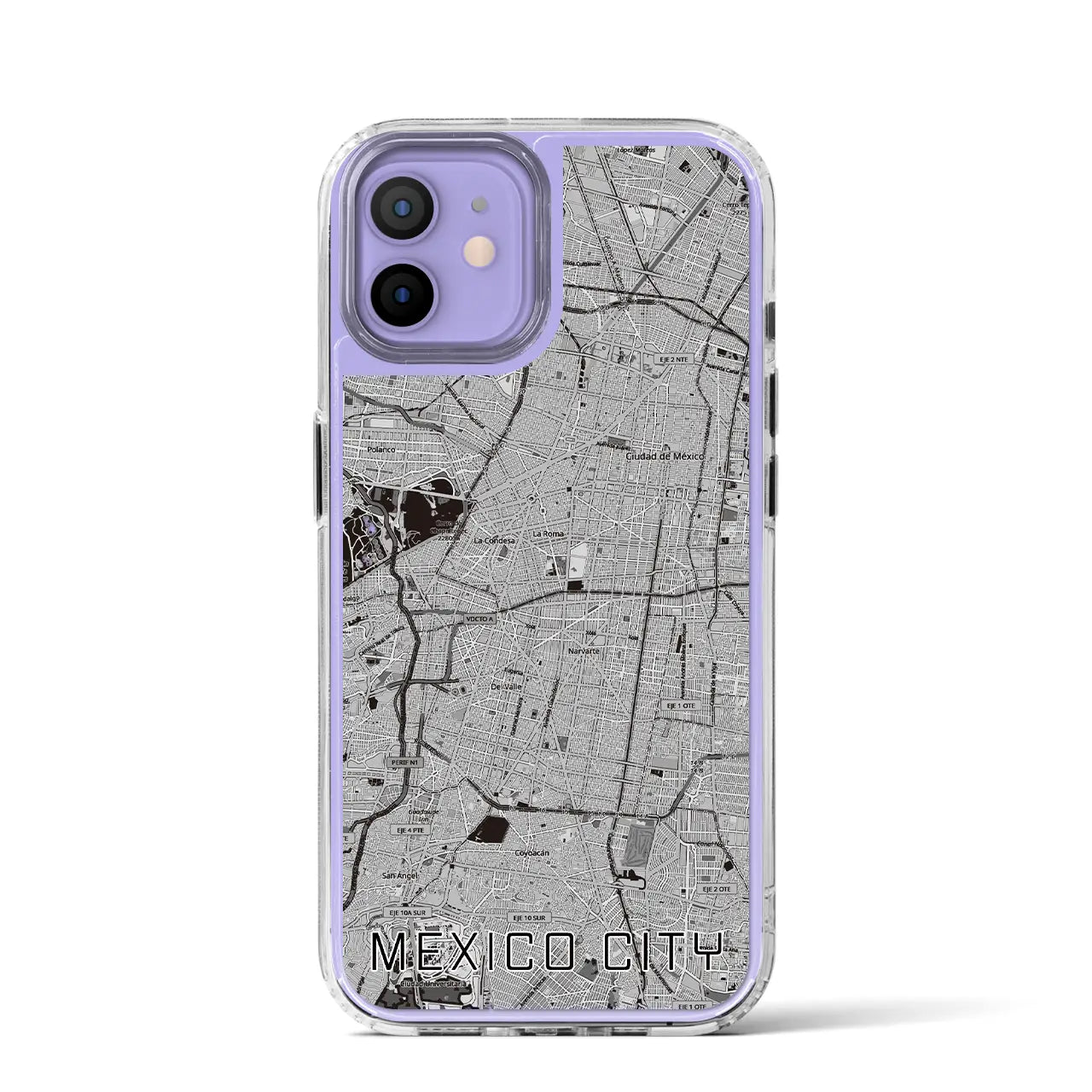 【メキシコシティ(メキシコ)】地図柄iPhoneケース(MagSafeタイプ)
