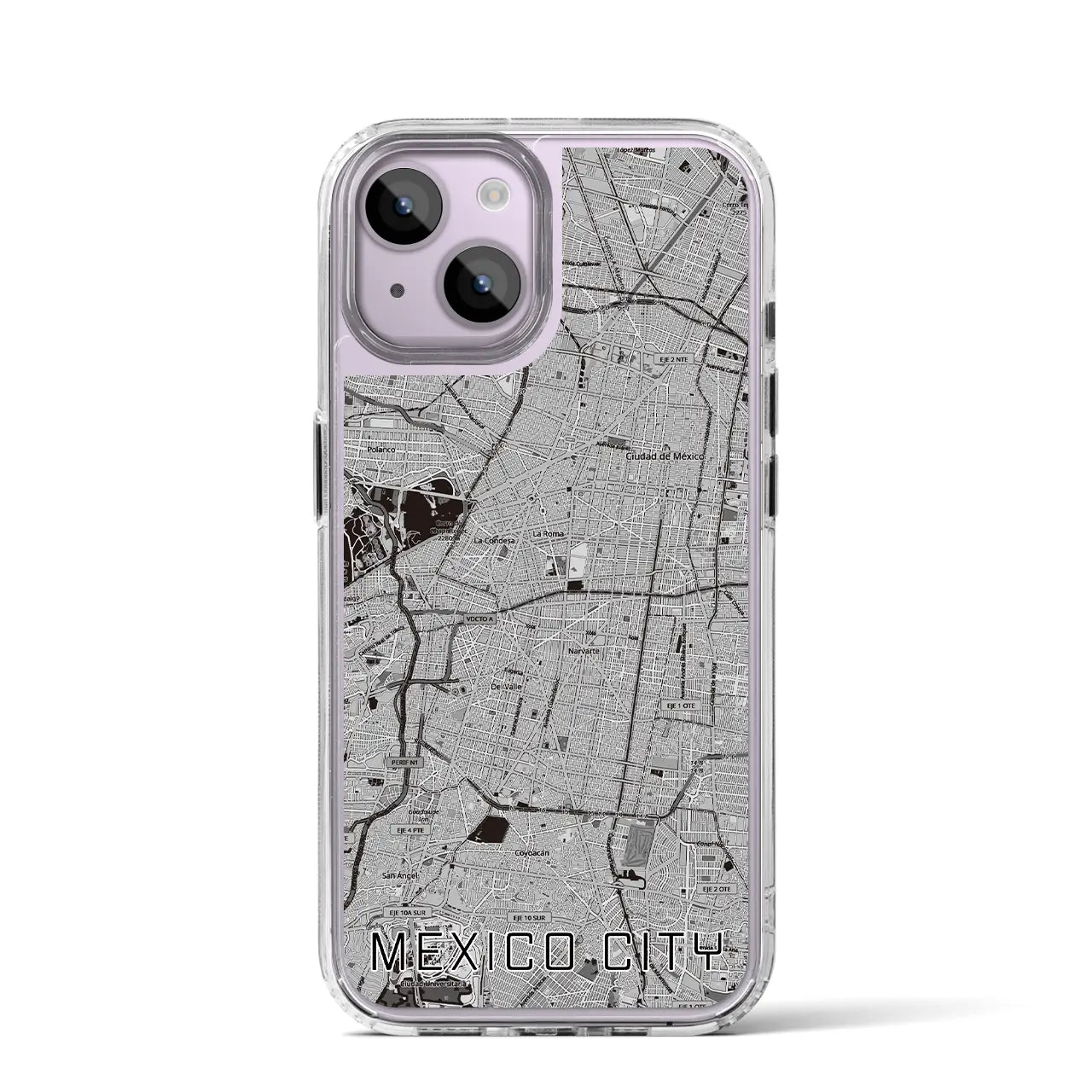 【メキシコシティ(メキシコ)】地図柄iPhoneケース(MagSafeタイプ)