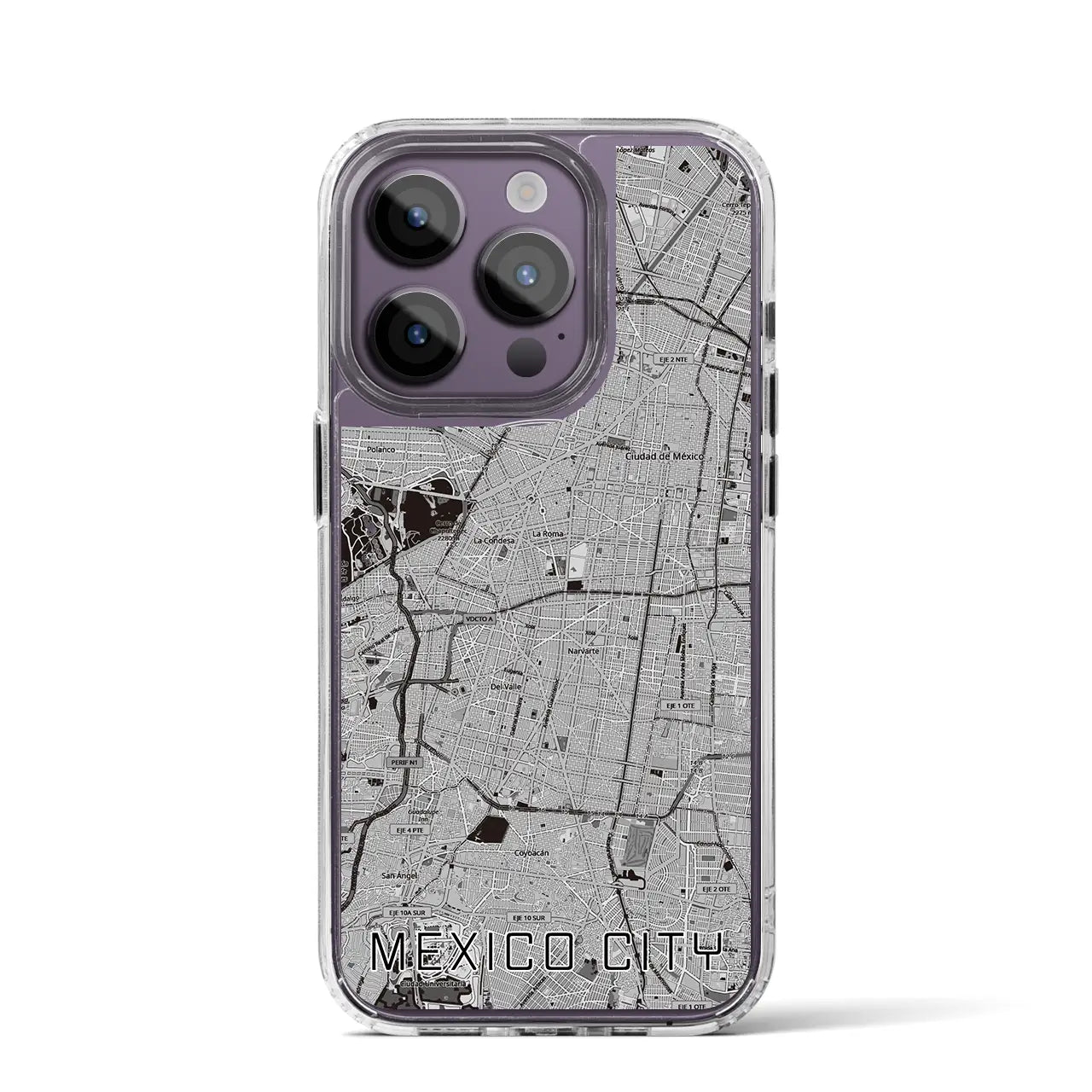 【メキシコシティ(メキシコ)】地図柄iPhoneケース(MagSafeタイプ)