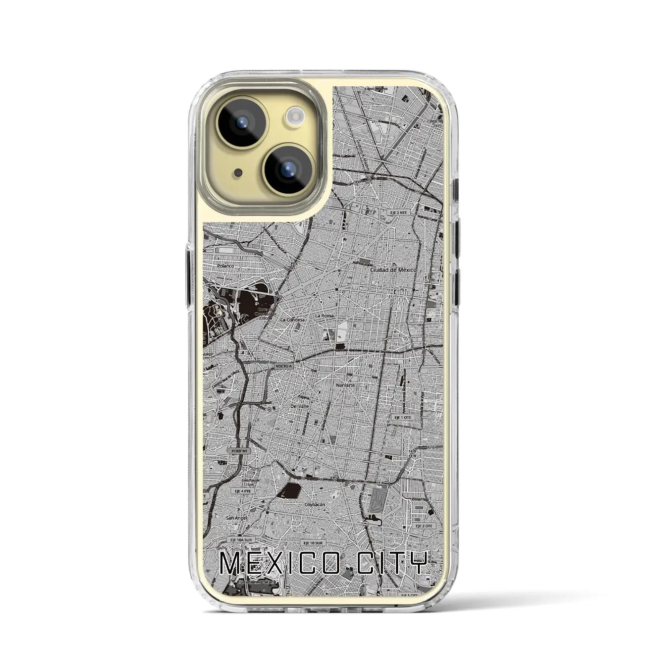 【メキシコシティ(メキシコ)】地図柄iPhoneケース(MagSafeタイプ)