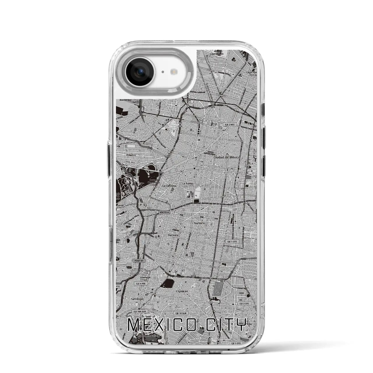 【メキシコシティ(メキシコ)】地図柄iPhoneケース(MagSafeタイプ)
