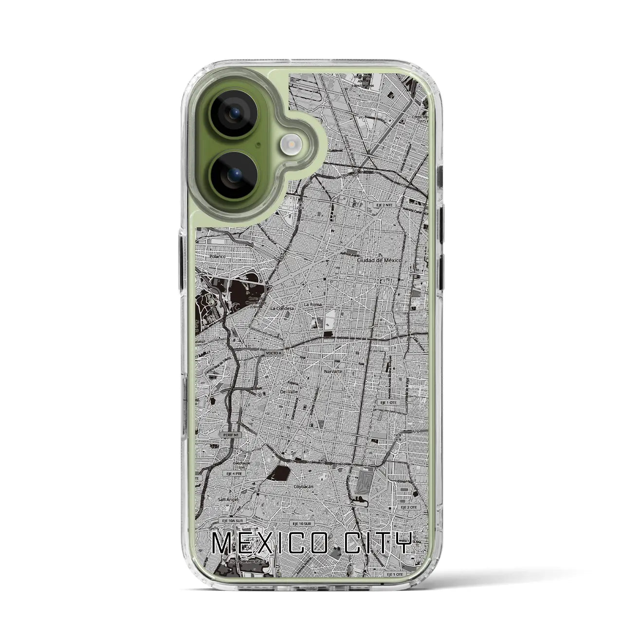 【メキシコシティ(メキシコ)】地図柄iPhoneケース(MagSafeタイプ)