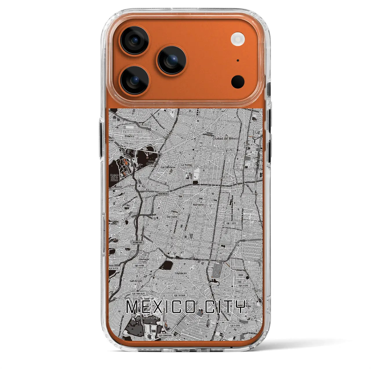 【メキシコシティ(メキシコ)】地図柄iPhoneケース(MagSafeタイプ)