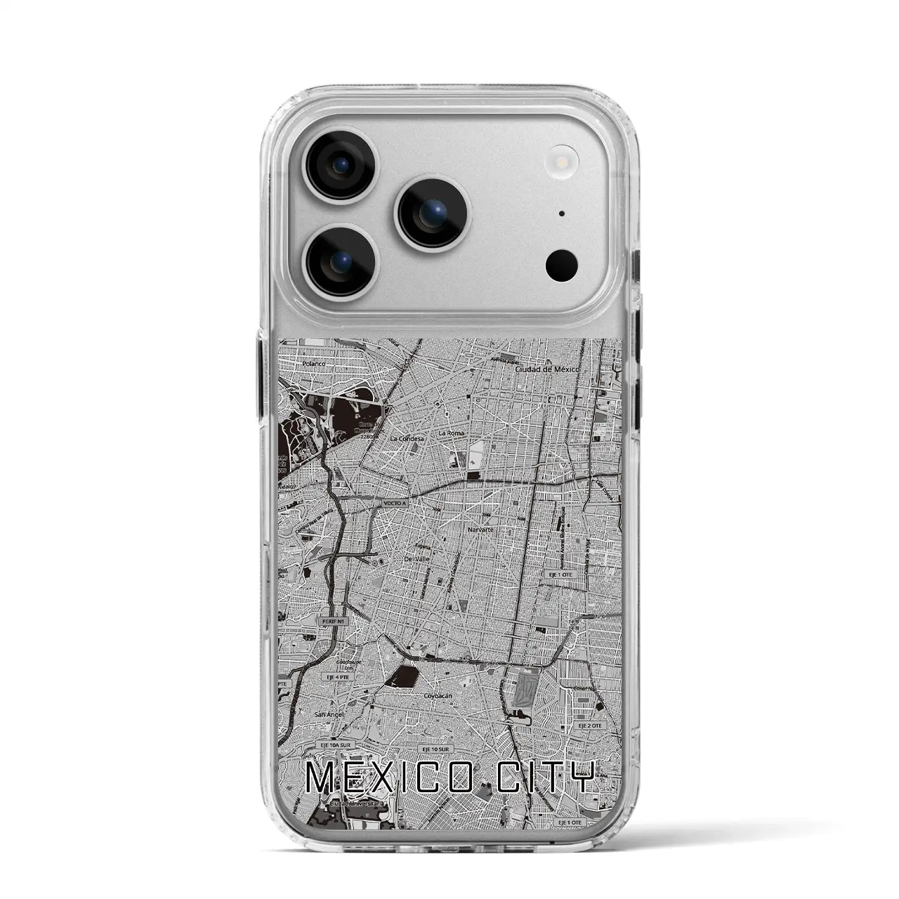 【メキシコシティ(メキシコ)】地図柄iPhoneケース(MagSafeタイプ)