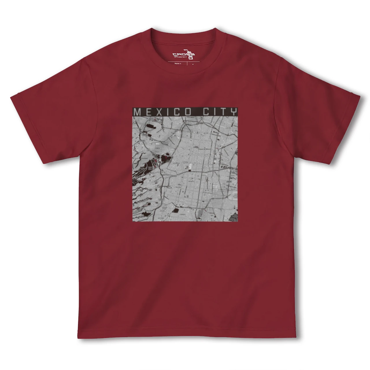 【メキシコシティ(メキシコ)】地図柄ヘビーウェイトTシャツ