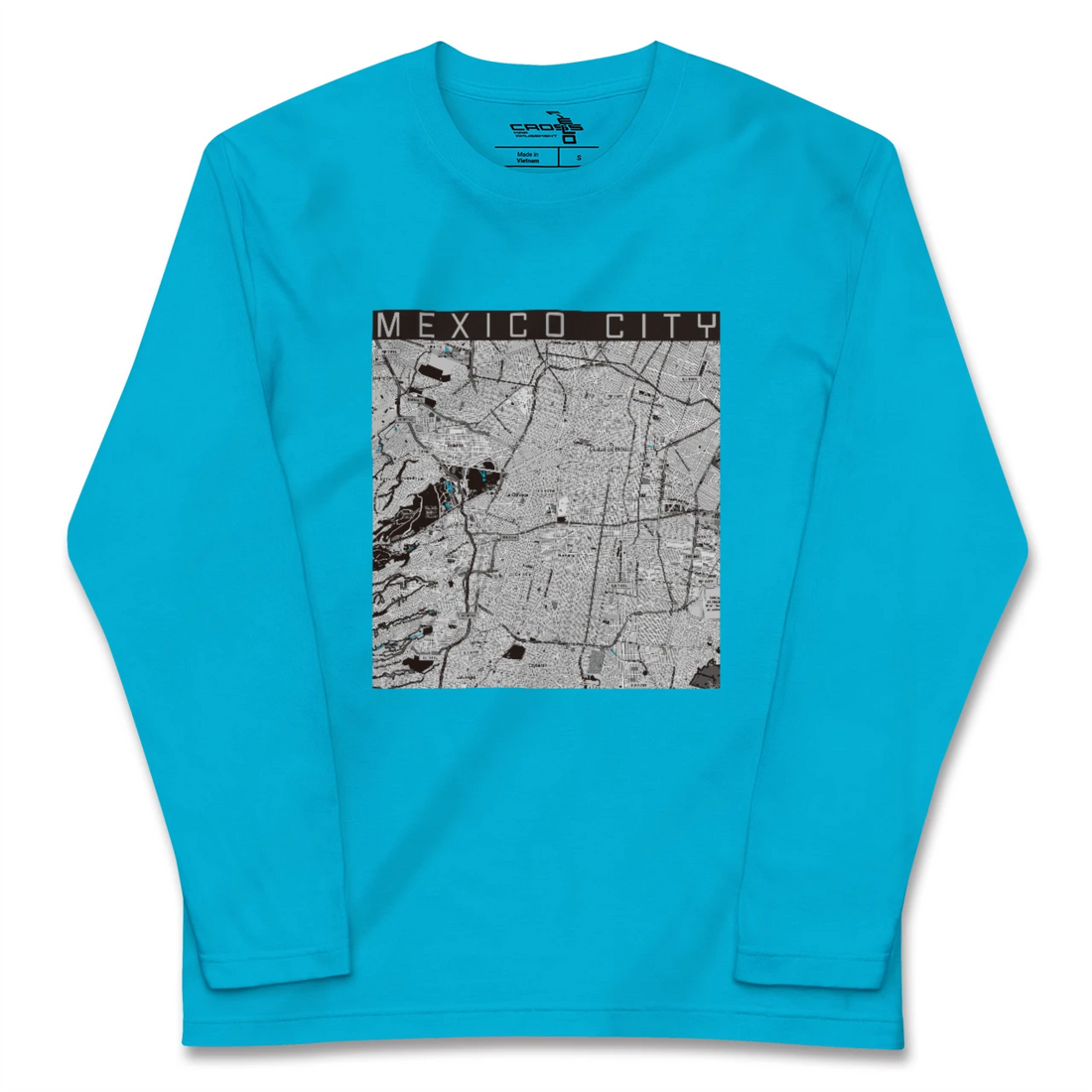 【メキシコシティ(メキシコ)】地図柄ロングスリーブTシャツ