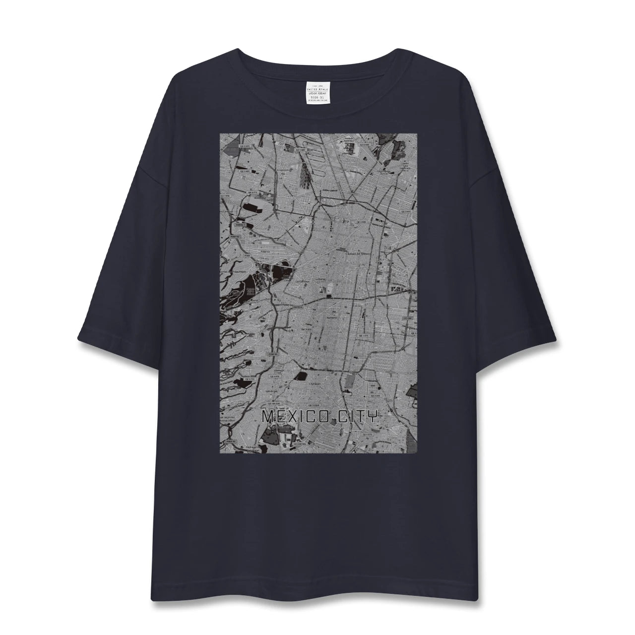 【メキシコシティ(メキシコ)】地図柄ビッグシルエットTシャツ
