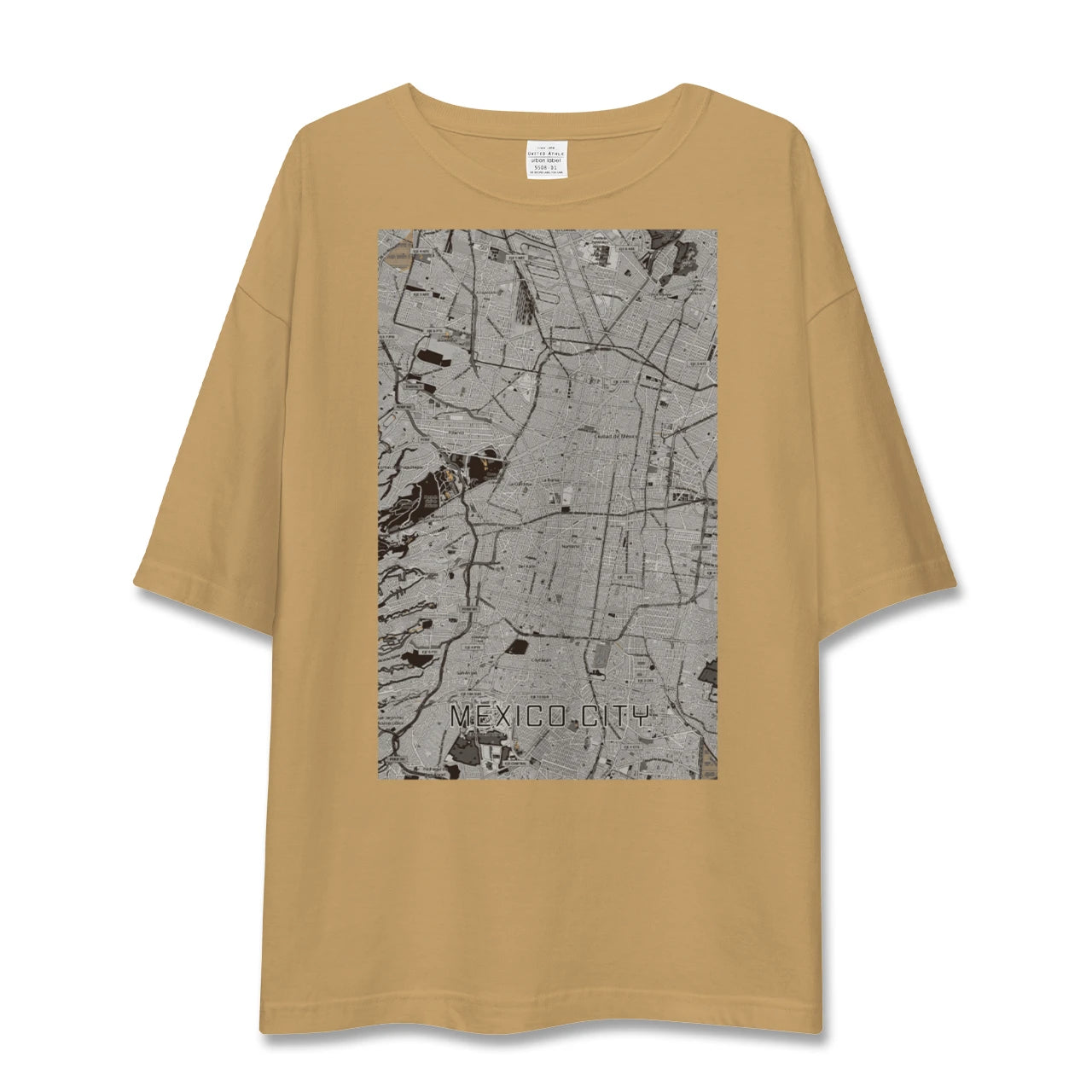 【メキシコシティ(メキシコ)】地図柄ビッグシルエットTシャツ