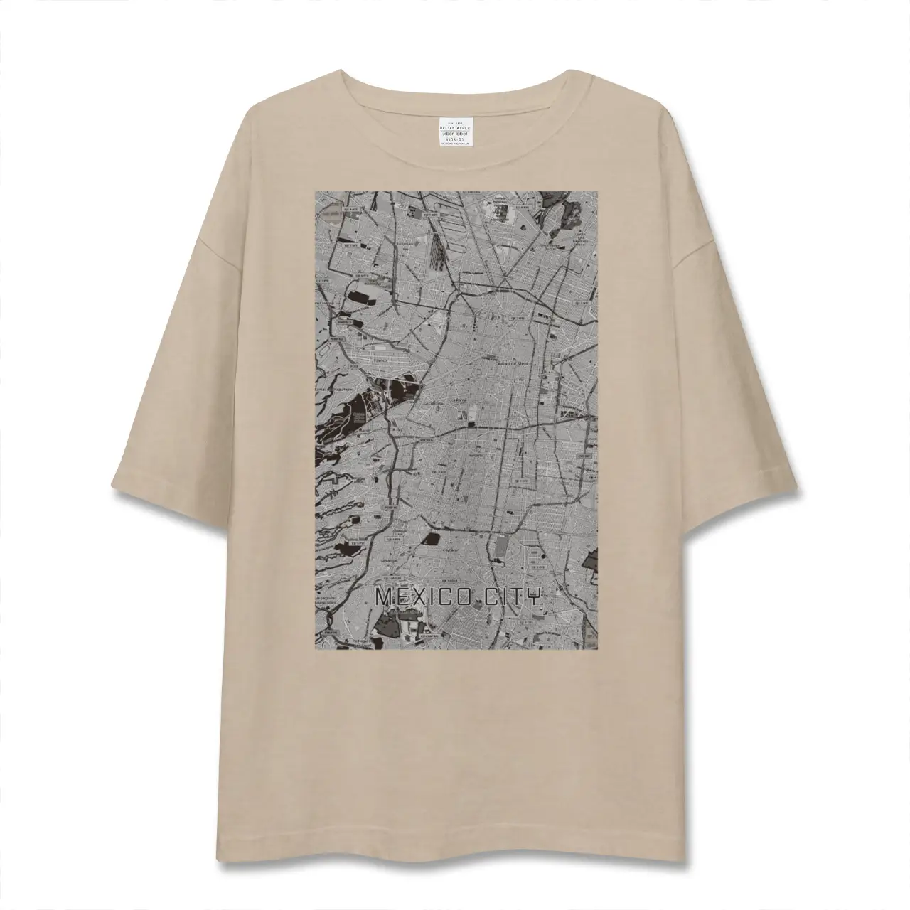 【メキシコシティ(メキシコ)】地図柄ビッグシルエットTシャツ