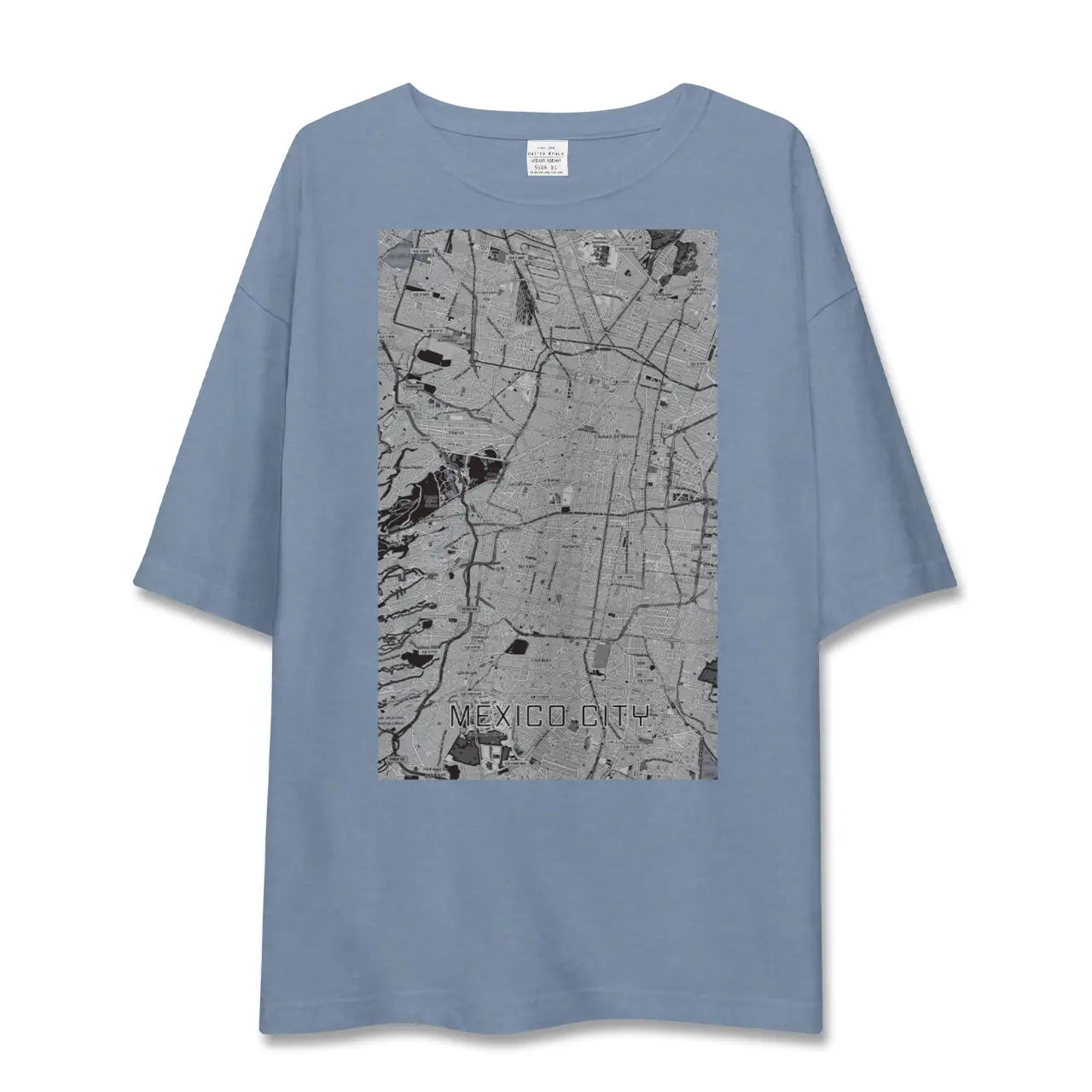 【メキシコシティ(メキシコ)】地図柄ビッグシルエットTシャツ