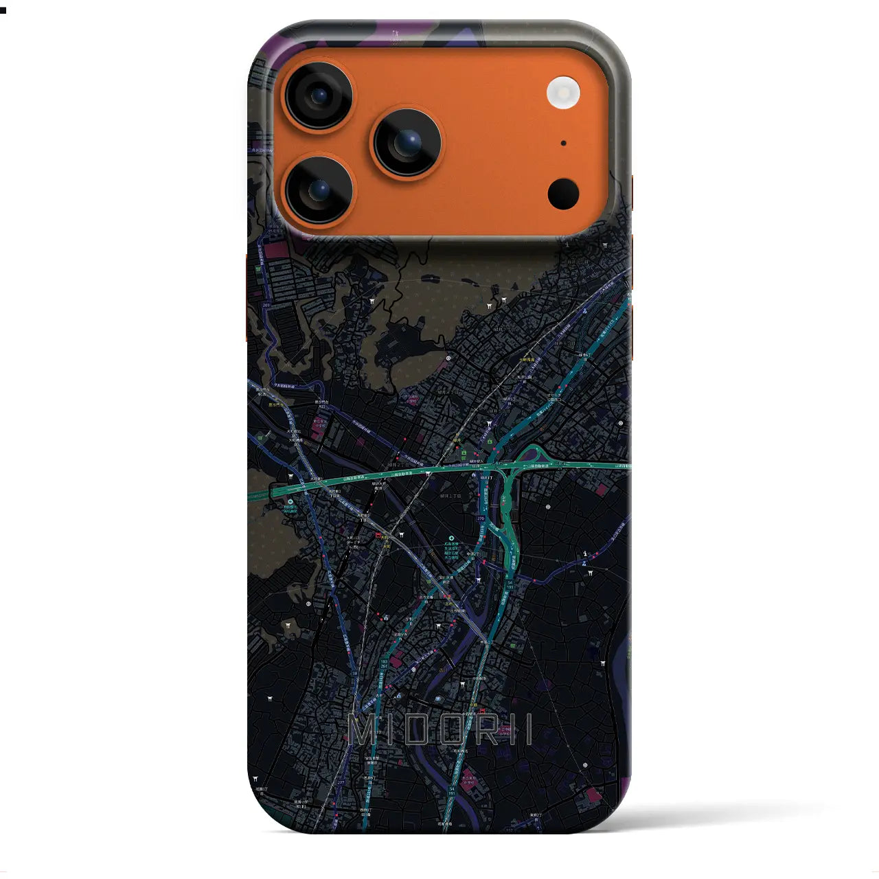 【緑井(広島県)】地図柄iPhoneケース(バックカバータイプ)