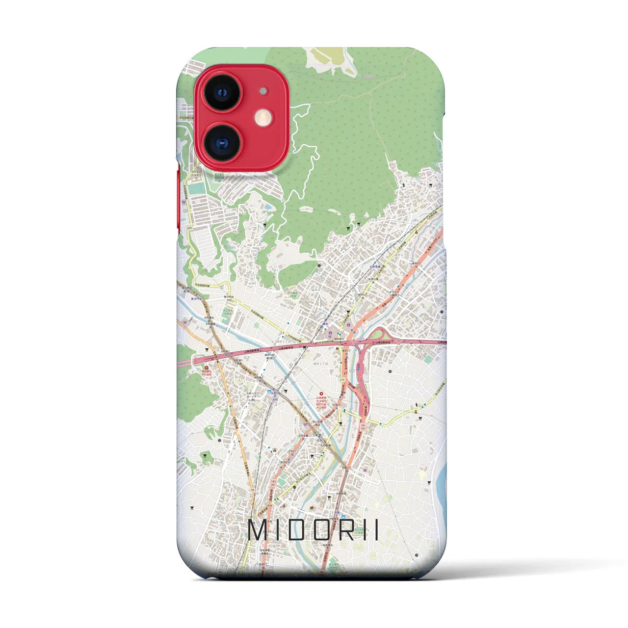 【緑井(広島県)】地図柄iPhoneケース(バックカバータイプ)