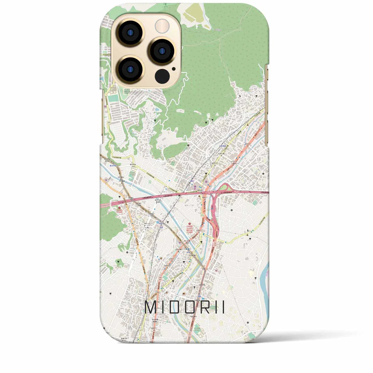 【緑井(広島県)】地図柄iPhoneケース(バックカバータイプ)