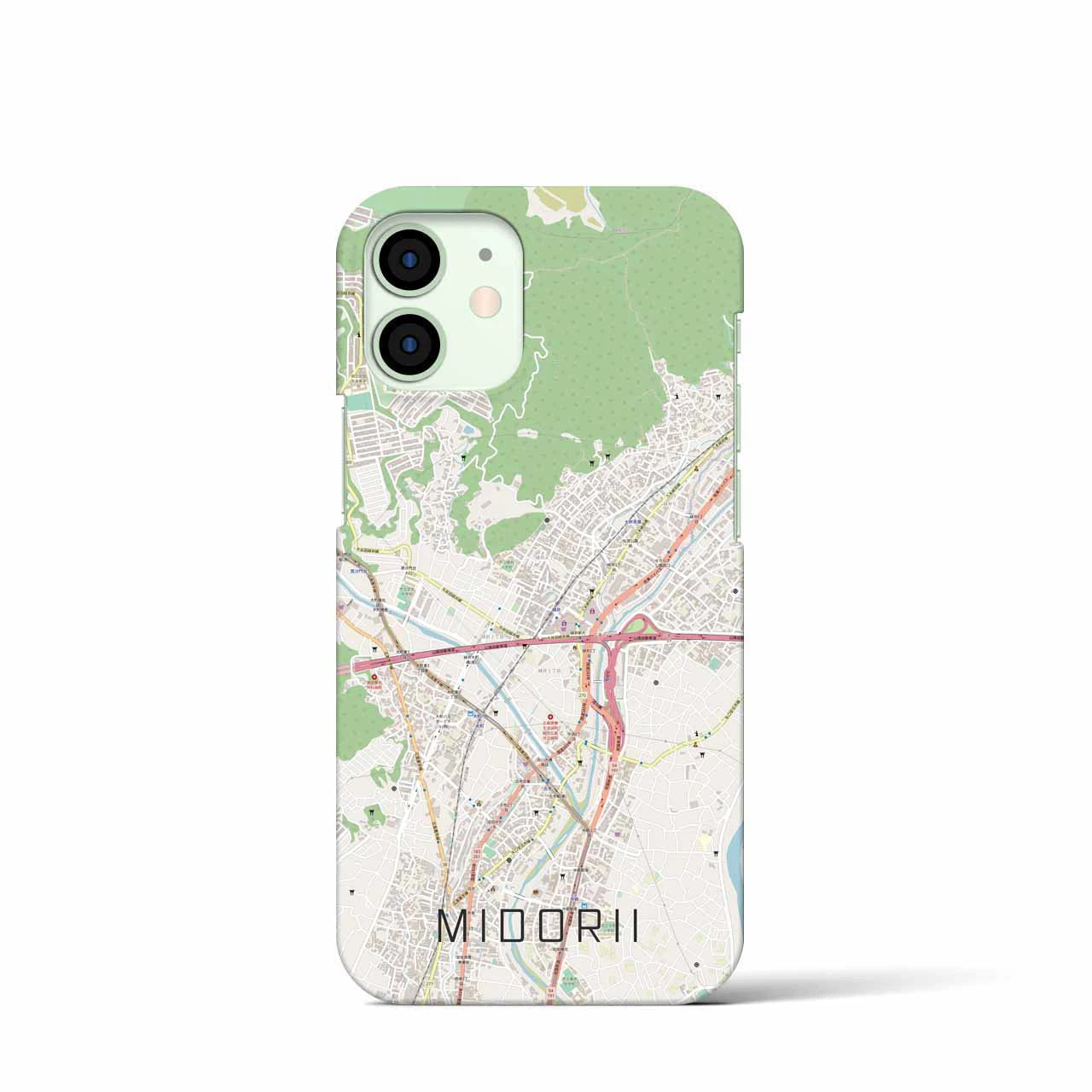 【緑井(広島県)】地図柄iPhoneケース(バックカバータイプ)