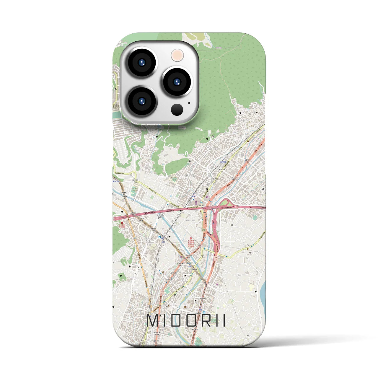 【緑井(広島県)】地図柄iPhoneケース(バックカバータイプ)