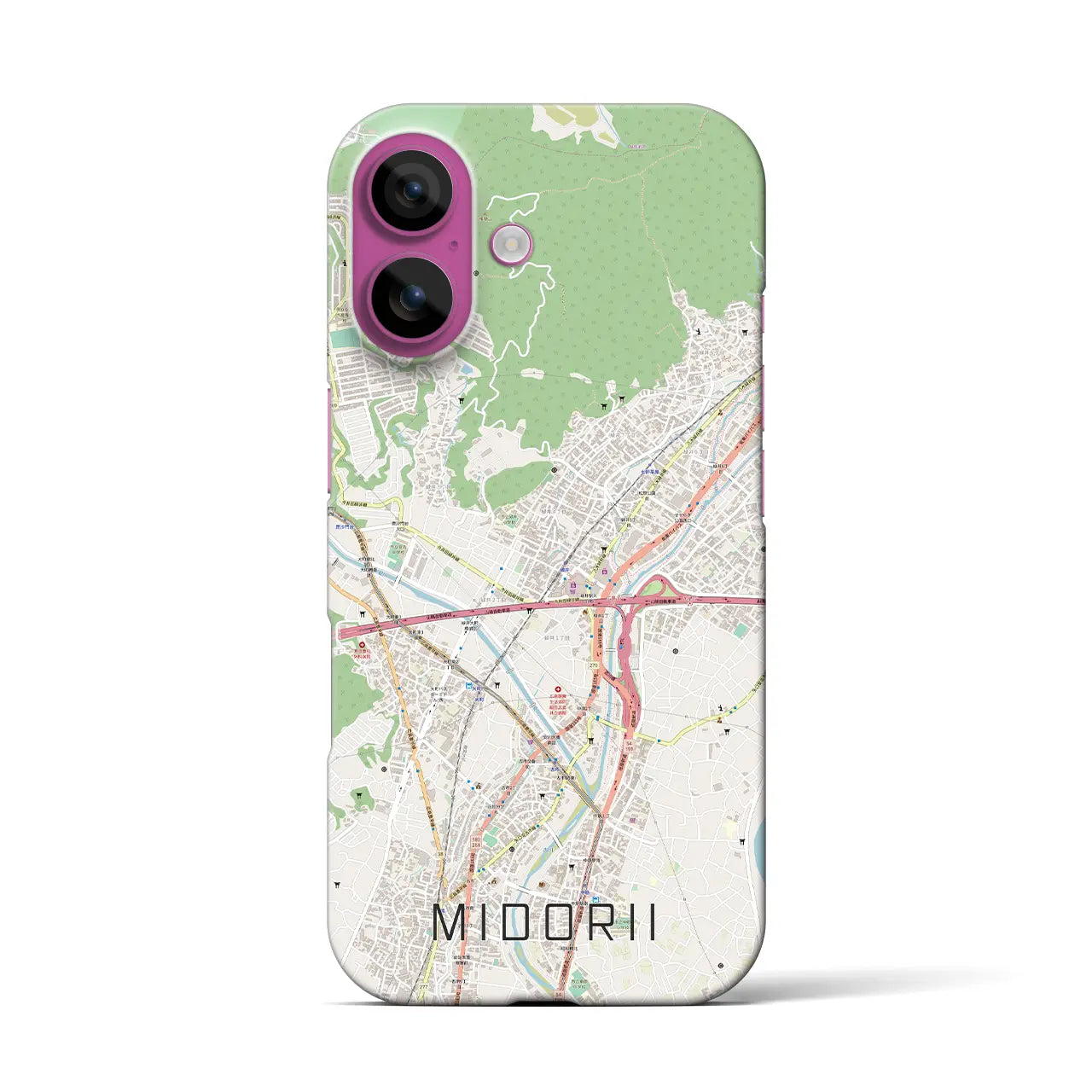 【緑井(広島県)】地図柄iPhoneケース(バックカバータイプ)