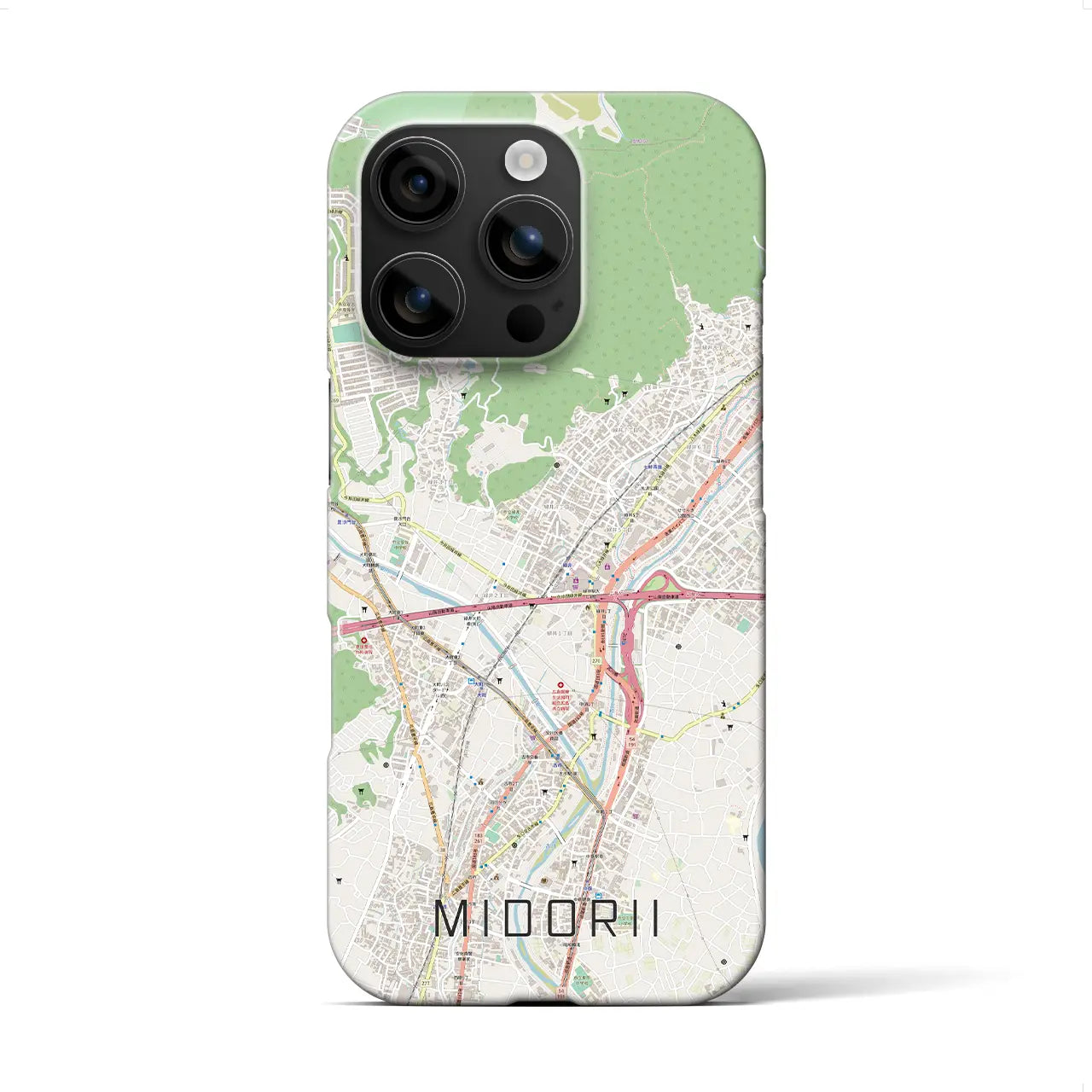【緑井(広島県)】地図柄iPhoneケース(バックカバータイプ)