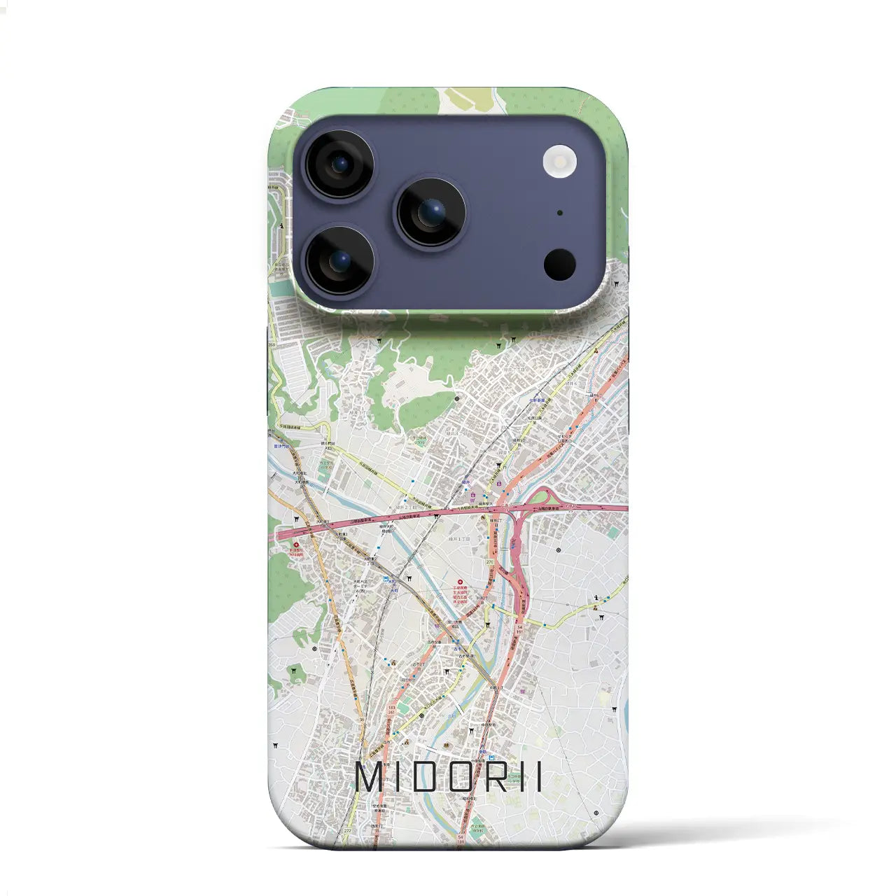 【緑井(広島県)】地図柄iPhoneケース(バックカバータイプ)