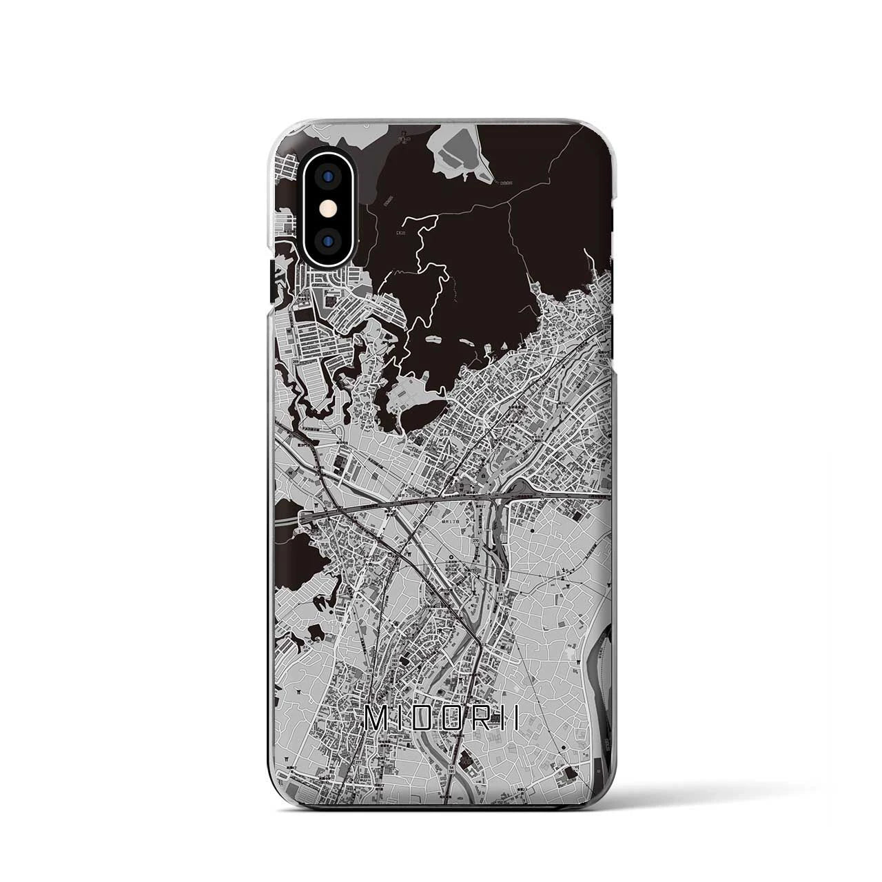 【緑井(広島県)】地図柄iPhoneケース(クリアタイプ)