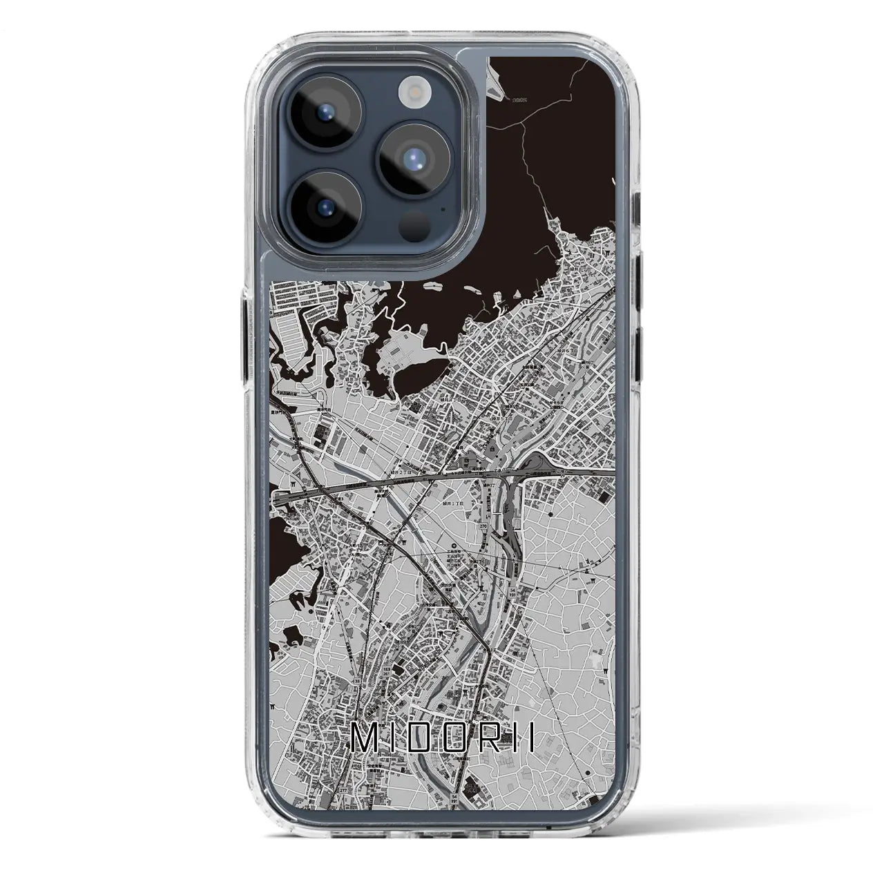 【緑井(広島県)】地図柄iPhoneケース(MagSafeタイプ)