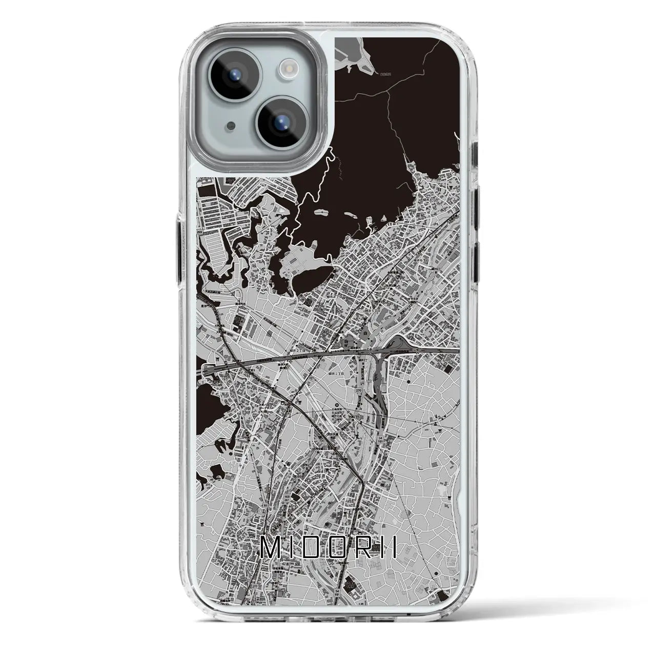 【緑井(広島県)】地図柄iPhoneケース(MagSafeタイプ)