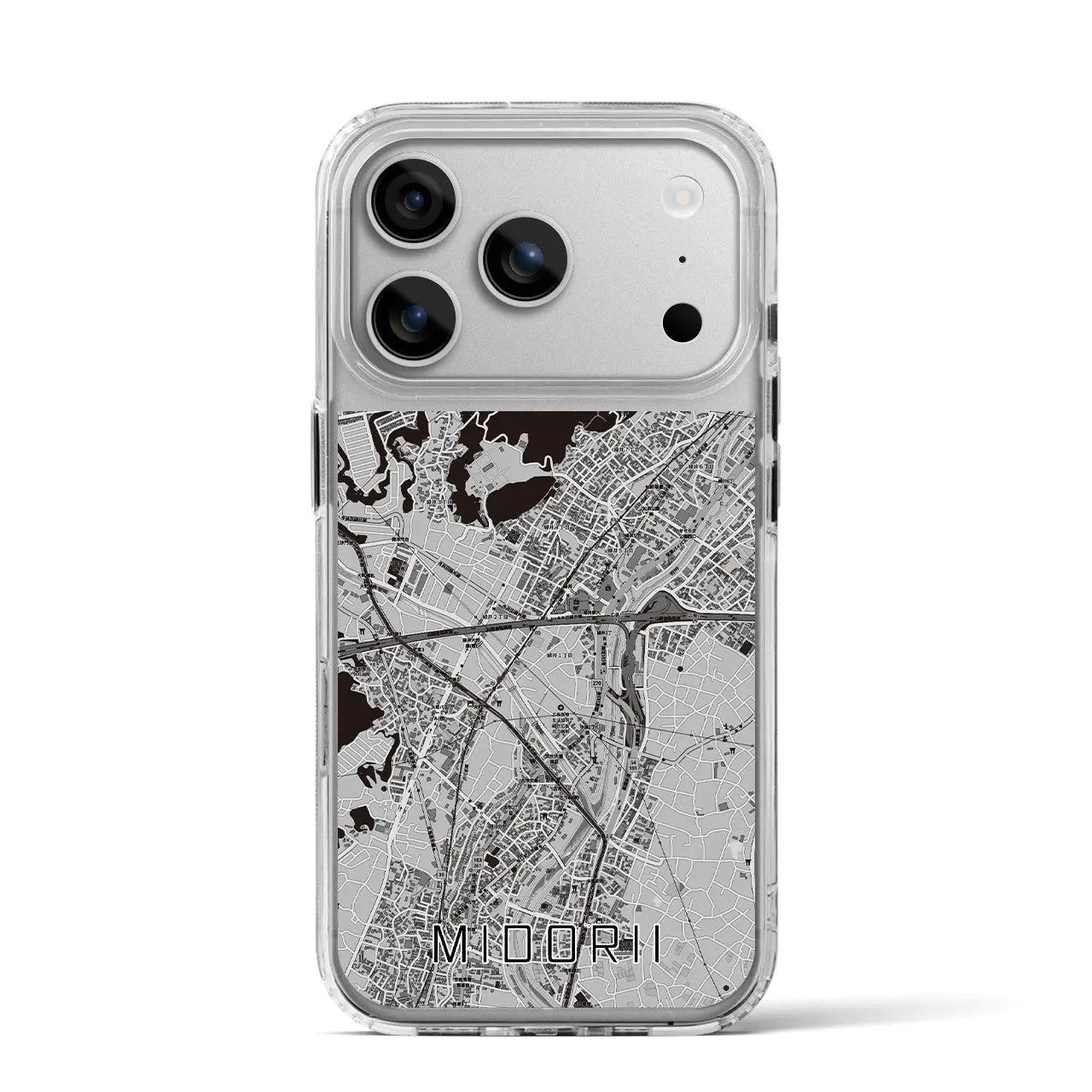 【緑井(広島県)】地図柄iPhoneケース(MagSafeタイプ)