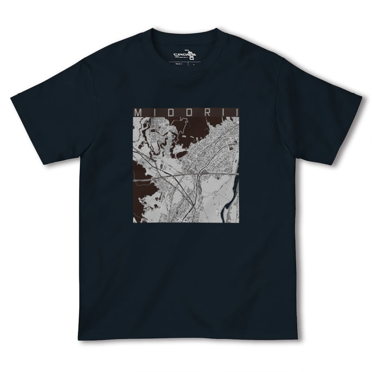 【緑井(広島県)】地図柄ヘビーウェイトTシャツ